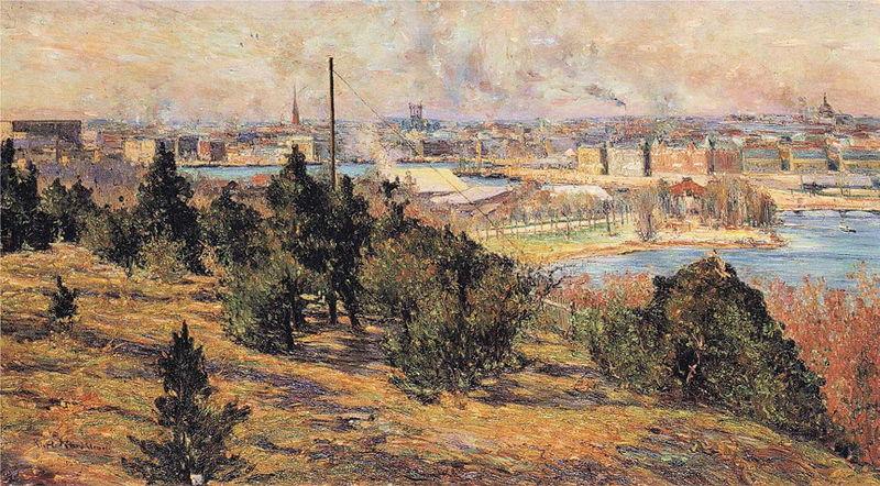Karl Nordstrom View of Stockholm from Skansen France oil painting art